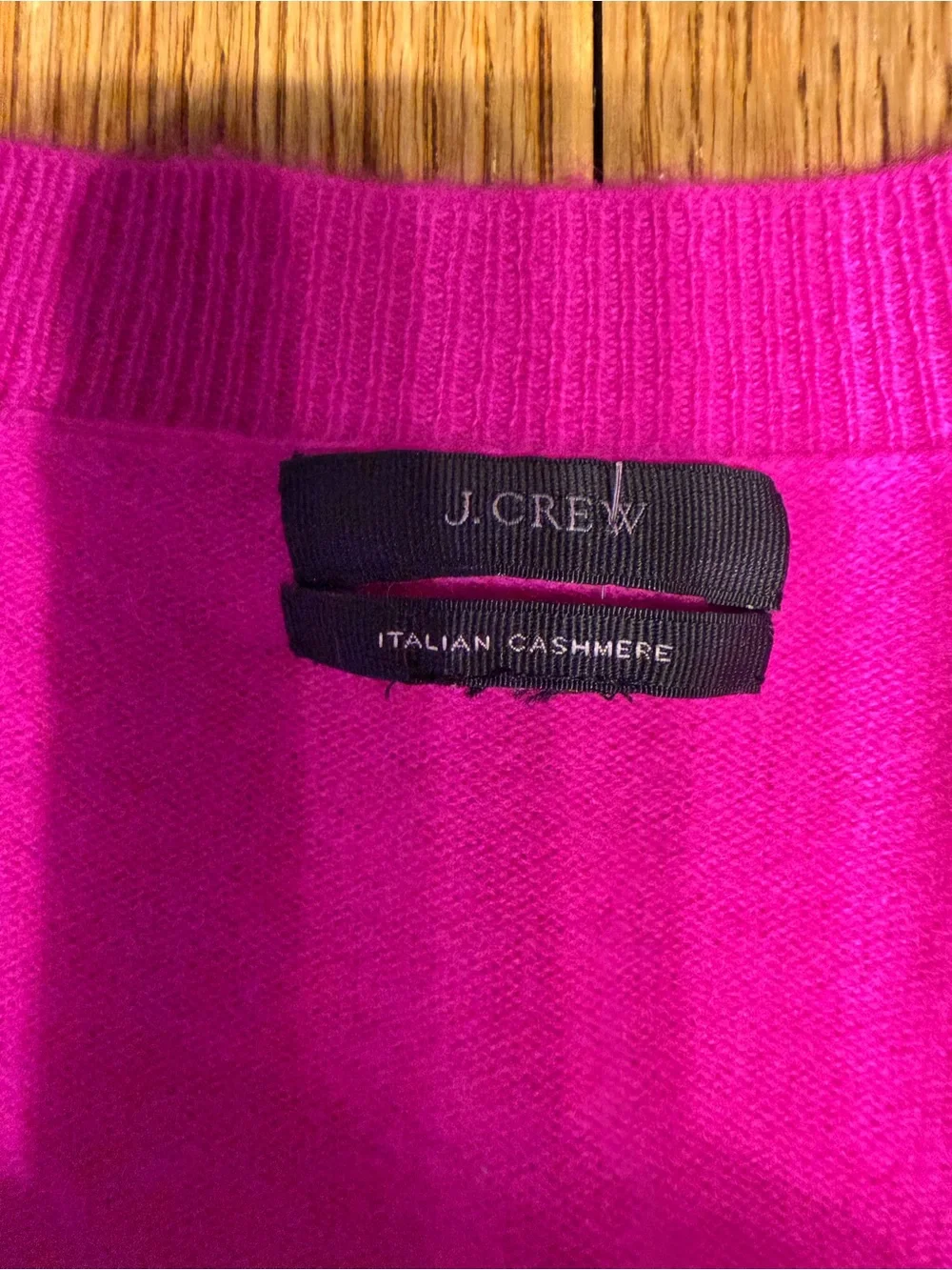 J Crew Italian Cashmere Lightweight Fuchsia Sweater- S/M